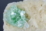 Green Apophyllite Flower on Stilbite Crystals - India #176814-2
